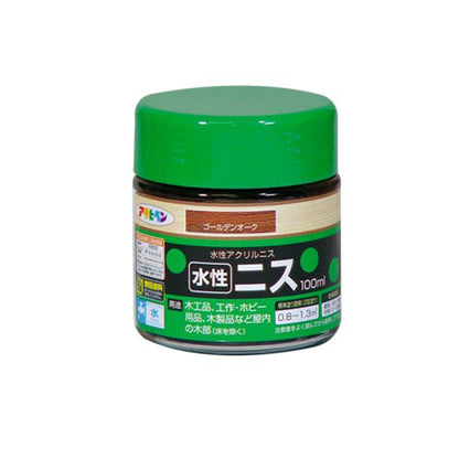 （まとめ買い）アサヒペン 水性ニス ゴールデンオーク 100ml 〔5個セット〕