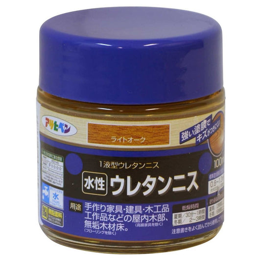 アサヒペン 水性ウレタンニス 100ml ライトオーク