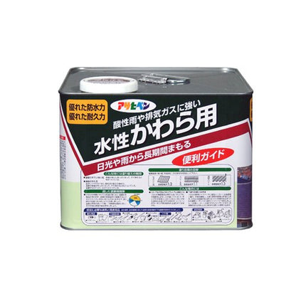 （まとめ買い）アサヒペン 水性かわら用 銀黒 7L 〔3缶セット〕