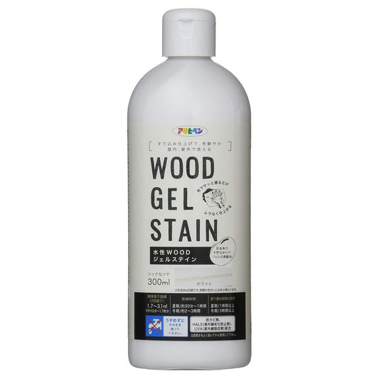 アサヒペン 水性WOODジェルステイン 300ml ホワイト