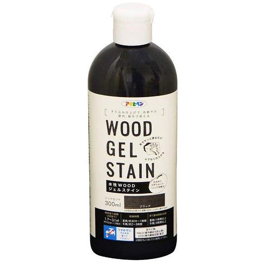 アサヒペン 水性WOODジェルステイン 300ml ブラック