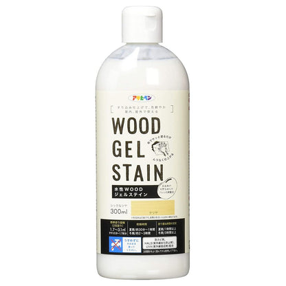 （まとめ買い）アサヒペン 水性WOODジェルステイン 300ml クリヤ 〔×3〕