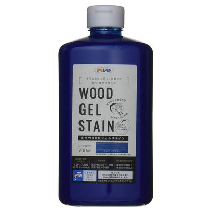 （まとめ買い）アサヒペン 水性WOODジェルステイン 700ml インディゴブルー 〔×3〕