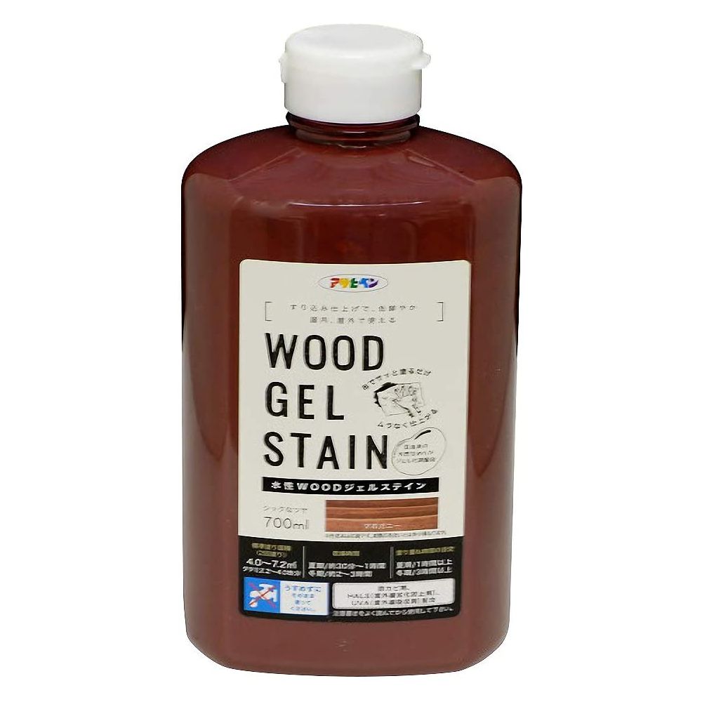 （まとめ買い）アサヒペン 水性WOODジェルステイン 700ml マホガニー 〔×3〕