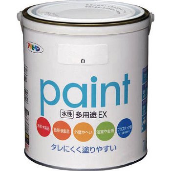 （まとめ買い）アサヒペン 水性多用途EX 1.6L アイボリー 〔3缶セット〕