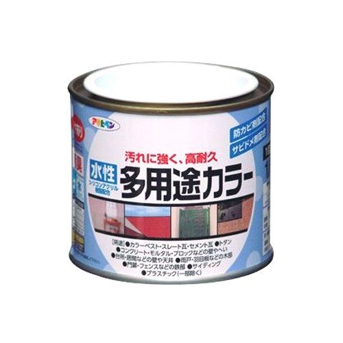 （まとめ買い）アサヒペン 水性多用途カラー 1/5L 白 〔5缶セット〕