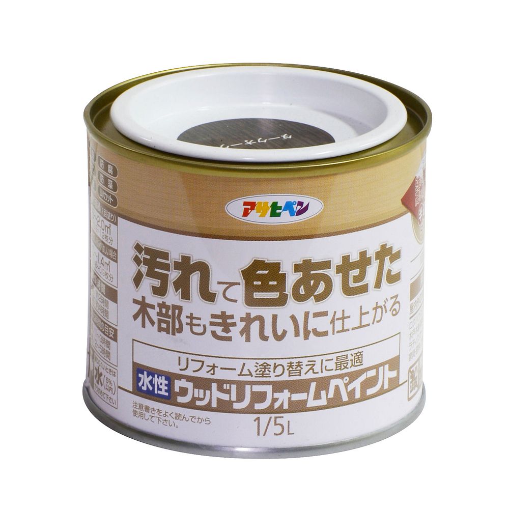 アサヒペン 木部水性塗料 水性ウッドリフォームペイント 1/5L ダークオーク