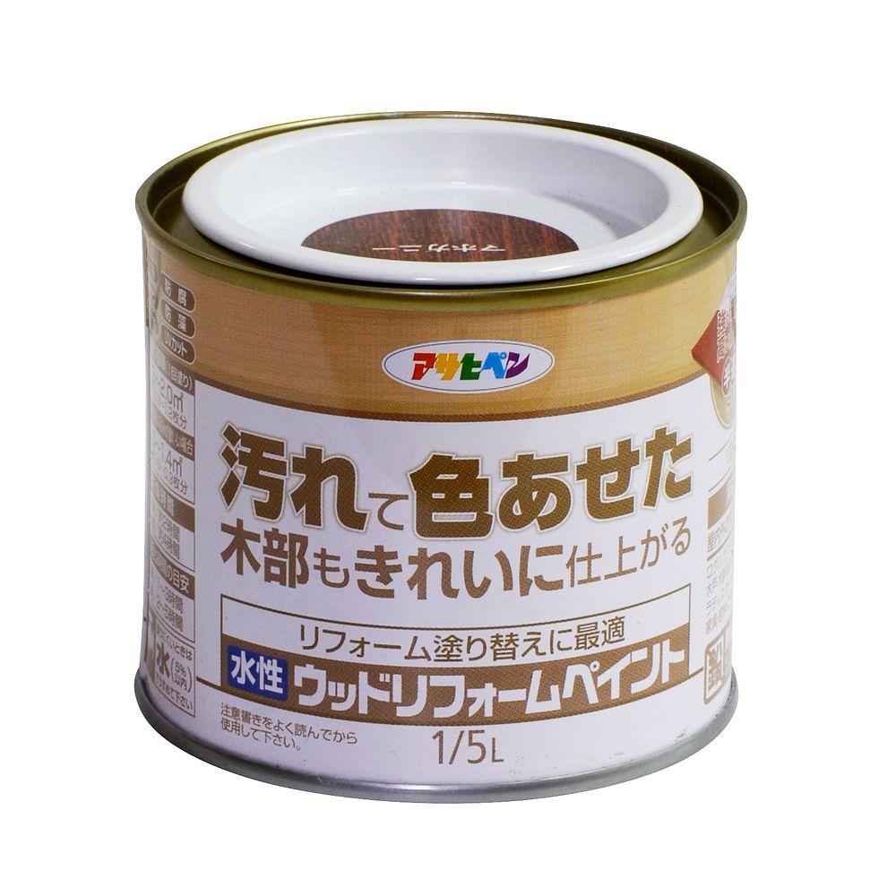 （まとめ買い）アサヒペン 木部水性塗料 水性ウッドリフォームペイント 1/5L マホガニー 〔×3〕