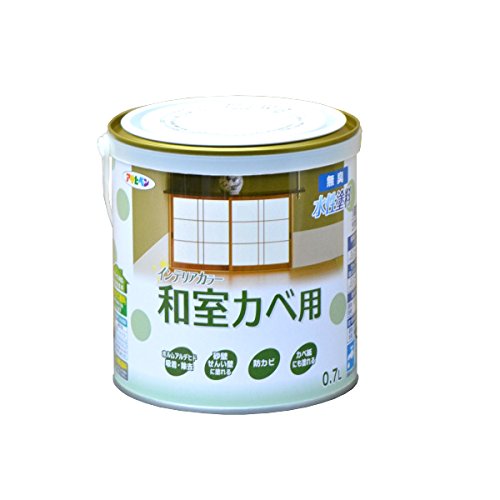 （まとめ買い）アサヒペン NEW水性インテリアカラー 和室カベ用 0.7L うぐいす色 〔3缶セット〕