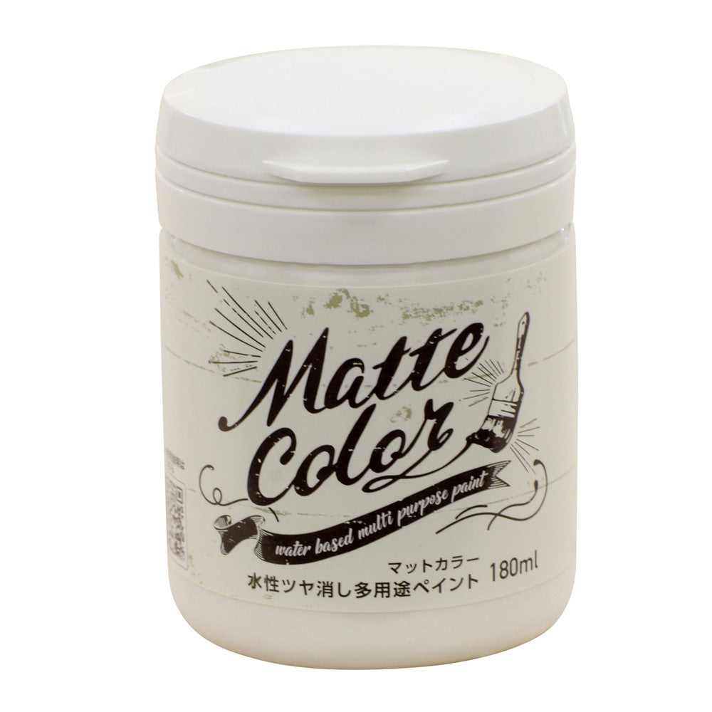 （まとめ買い）アサヒペン 水性塗料 水性多用途ペイントマットカラー 180ml アイスホワイト 〔×3〕