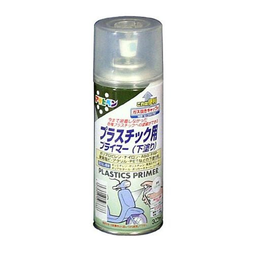 （まとめ買い）アサヒペン プラスチック用プライマー 300ML クリヤ 〔3個セット〕