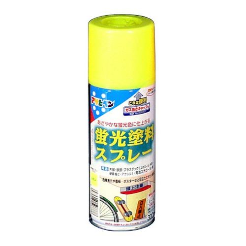 アサヒペン 蛍光塗料スプレー 300ML レモン