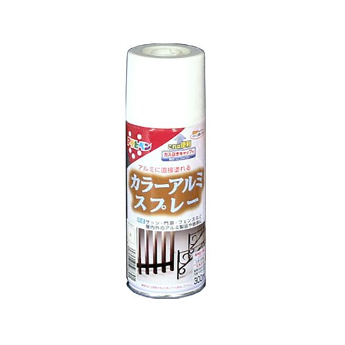 アサヒペン カラーアルミスプレー 300ML 白