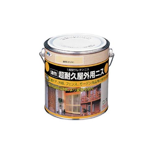 （まとめ買い）アサヒペン 油性超耐久屋外用ニス 0.7L 透明(クリヤ) 〔3缶セット〕