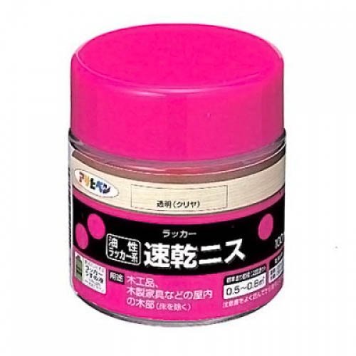 （まとめ買い）アサヒペン 油性・ラッカー系 速乾ニス 100ML 透明クリヤ 〔3個セット〕