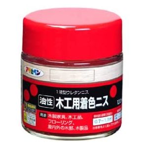 アサヒペン 木工用着色ニス 100ml ツヤ消し クリヤ