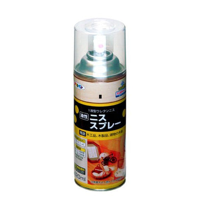 アサヒペン 油性ニススプレー 420ML ウォルナット