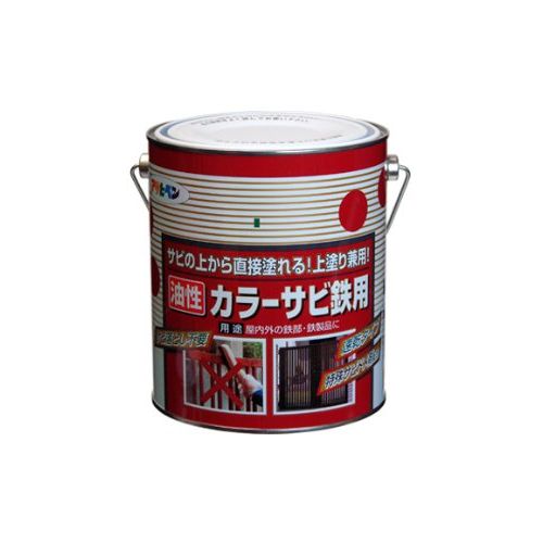 （まとめ買い）アサヒペン カラーサビ鉄用 1.6L 白 〔3缶セット〕