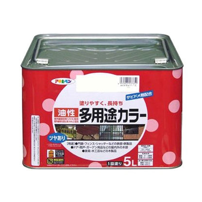 アサヒペン 油性多用途カラー 5L 白