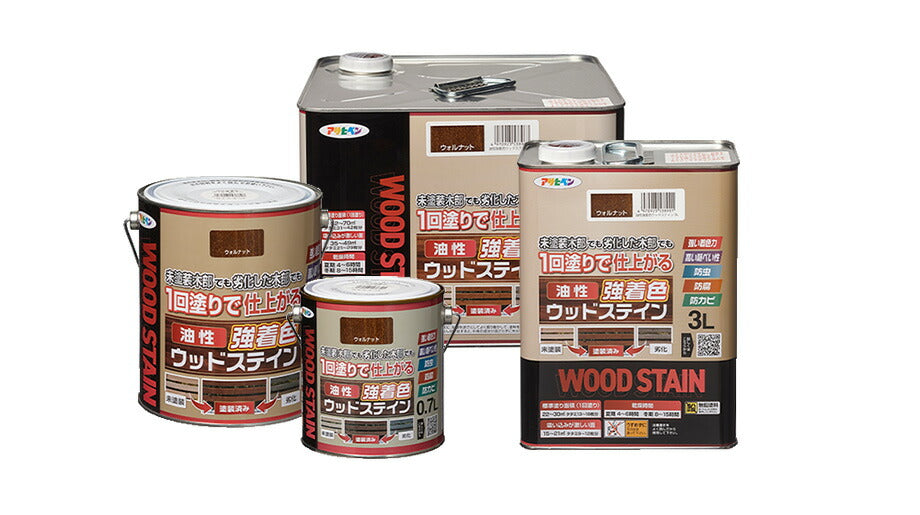 アサヒペン 屋外木部専用塗料 油性強着色ウッドステイン 0.7L ホワイト