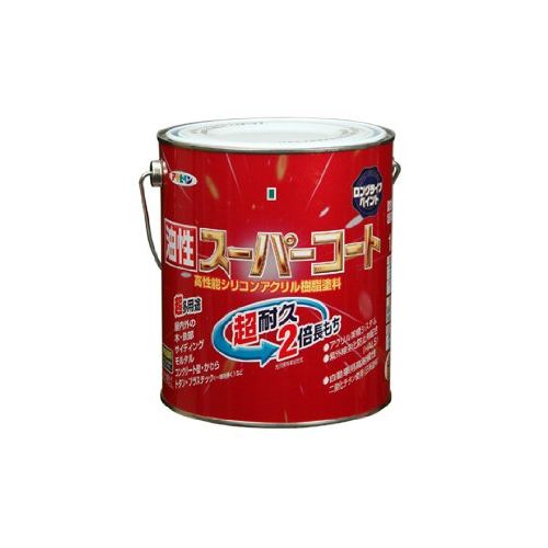 （まとめ買い）アサヒペン 油性スーパーコート 1.6L ミルキーホワイト 〔3缶セット〕