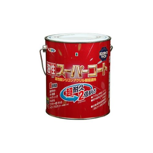 （まとめ買い）アサヒペン 油性スーパーコート 1.6L アトランティックブルー 〔3缶セット〕