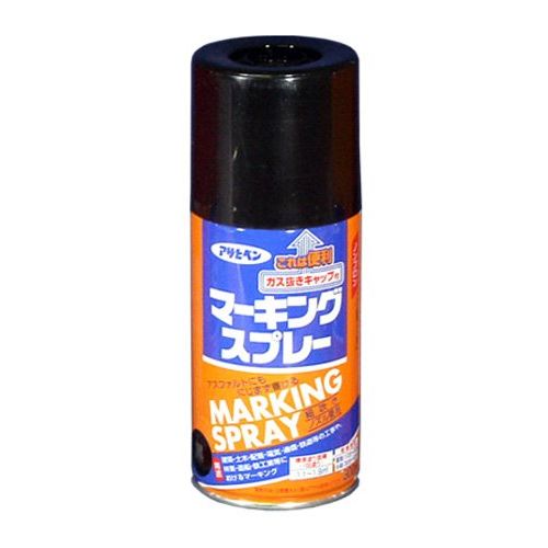 （まとめ買い）アサヒペン マーキングスプレー 300ML 黒 〔3缶セット〕