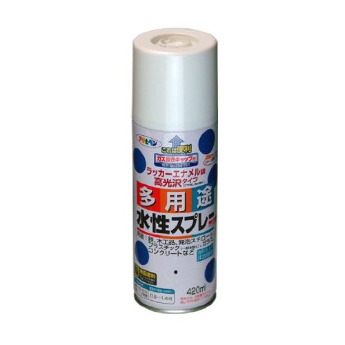 アサヒペン 水性多用途スプレー 420ML ライトグレー