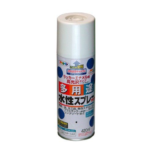 （まとめ買い）アサヒペン 水性多用途スプレー 420ML 黒 〔3缶セット〕