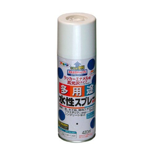 （まとめ買い）アサヒペン 水性多用途スプレー 420ML モスグリーン 〔3缶セット〕