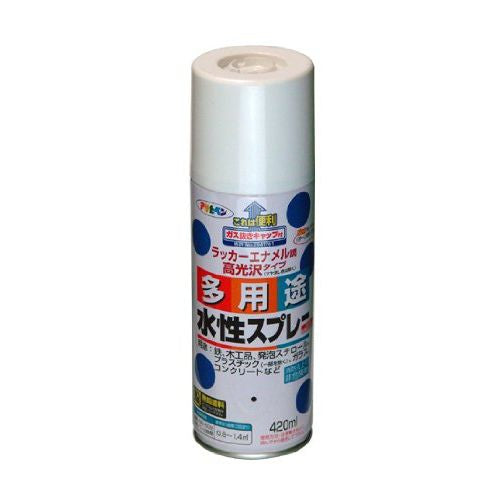 （まとめ買い）アサヒペン 水性多用途スプレー 420ML カントリークリーム 〔3缶セット〕