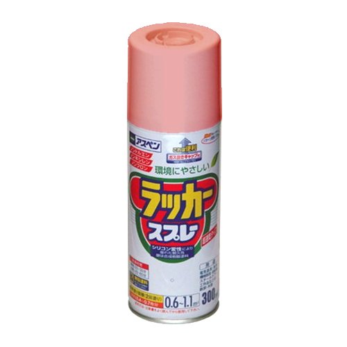 （まとめ買い）アサヒペン アスペンラッカースプレー 300ml ピンク 〔5缶セット〕