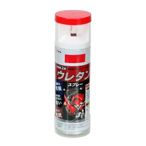 アサヒペン 弱溶剤型2液 ウレタンスプレー 300ML 赤