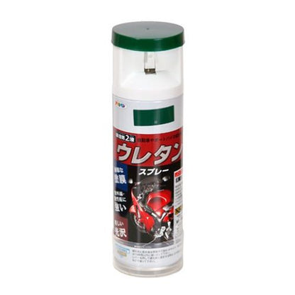 アサヒペン 弱溶剤型2液 ウレタンスプレー 300ML 緑