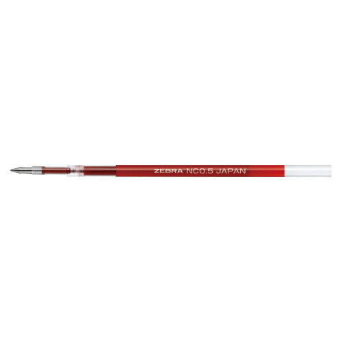 （まとめ買い）ゼブラ エマルジョンボールペン替芯 ブレン用 NC替芯 0.5mm 赤 RNC5-R 〔10本セット〕