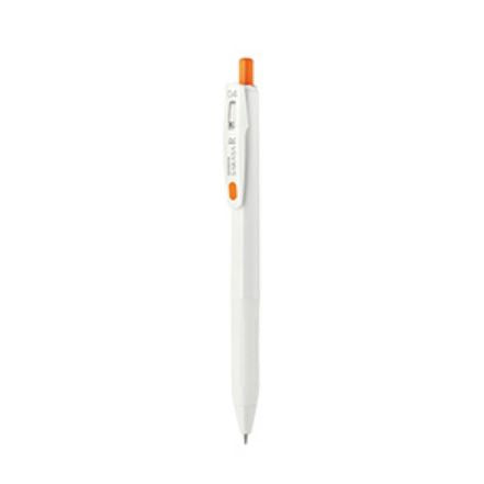 ゼブラ ジェルボールペン サラサR 0.4mm 軸色白 インク色オレンジ 