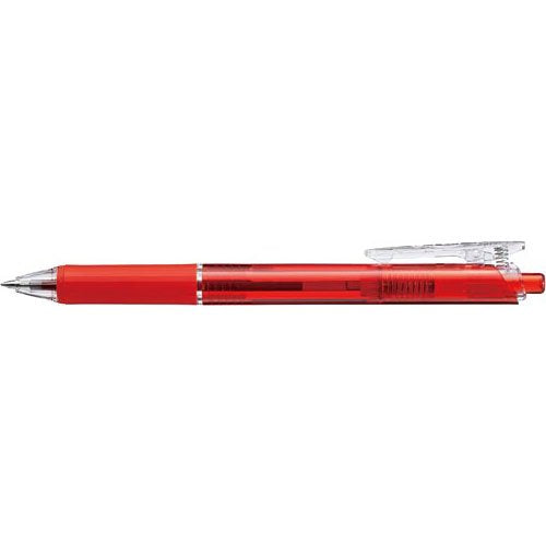 ぺんてる フィール 単色ボールペン 0.7mm クリアレッド 赤インク