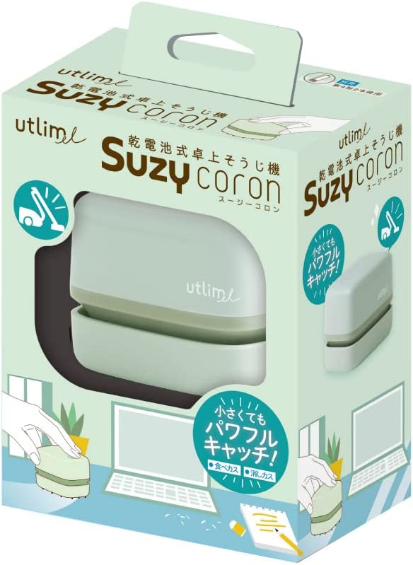 ソニック ユートリムエル スージーコロン 乾電池式卓上そうじ UL-7592 卓上クリーナー 消しカス 消しゴム かわいい 小さい 乾電池式 吸引力  子供 小型 食べかす 海外輸入 - 掃除機、クリーナー