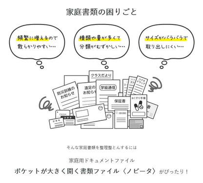 （まとめ買い）コクヨ ノビータ ポケットが大きく開く書類ファイル A4 ヨコ型 12ポケット オフホワイト フ-NV970W 〔3冊セット〕