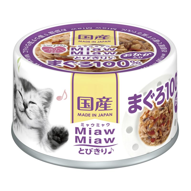 アイシア ミャウミャウ とびきりまぐろ おかか入り まぐろ 60g 猫用缶詰 キャットフード