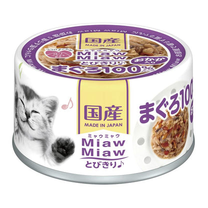 アイシア ミャウミャウ とびきりまぐろ おかか入り まぐろ 60g 猫用缶詰 キャットフード