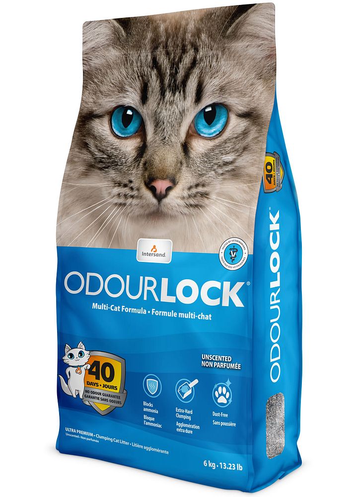オードロック ベビーパウダーの香り 6kg×3袋 3個セット 猫 猫砂 鉱物系（ベントナイト） トイレ