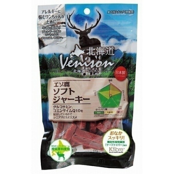 （まとめ買い）アスク 北海道 ベニスン 鹿 ソフトジャーキー 130g 犬用おやつ 〔×10〕