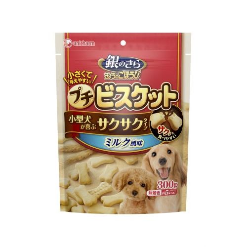 （まとめ買い）グラン・デリ 銀のさら きょうのごほうび プチビスケット ミルク風味 300g 犬用 〔×10〕