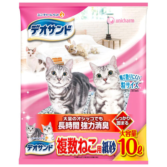 ユニ・チャーム デオサンド 複数ねこ用 紙砂 10L ペット用品