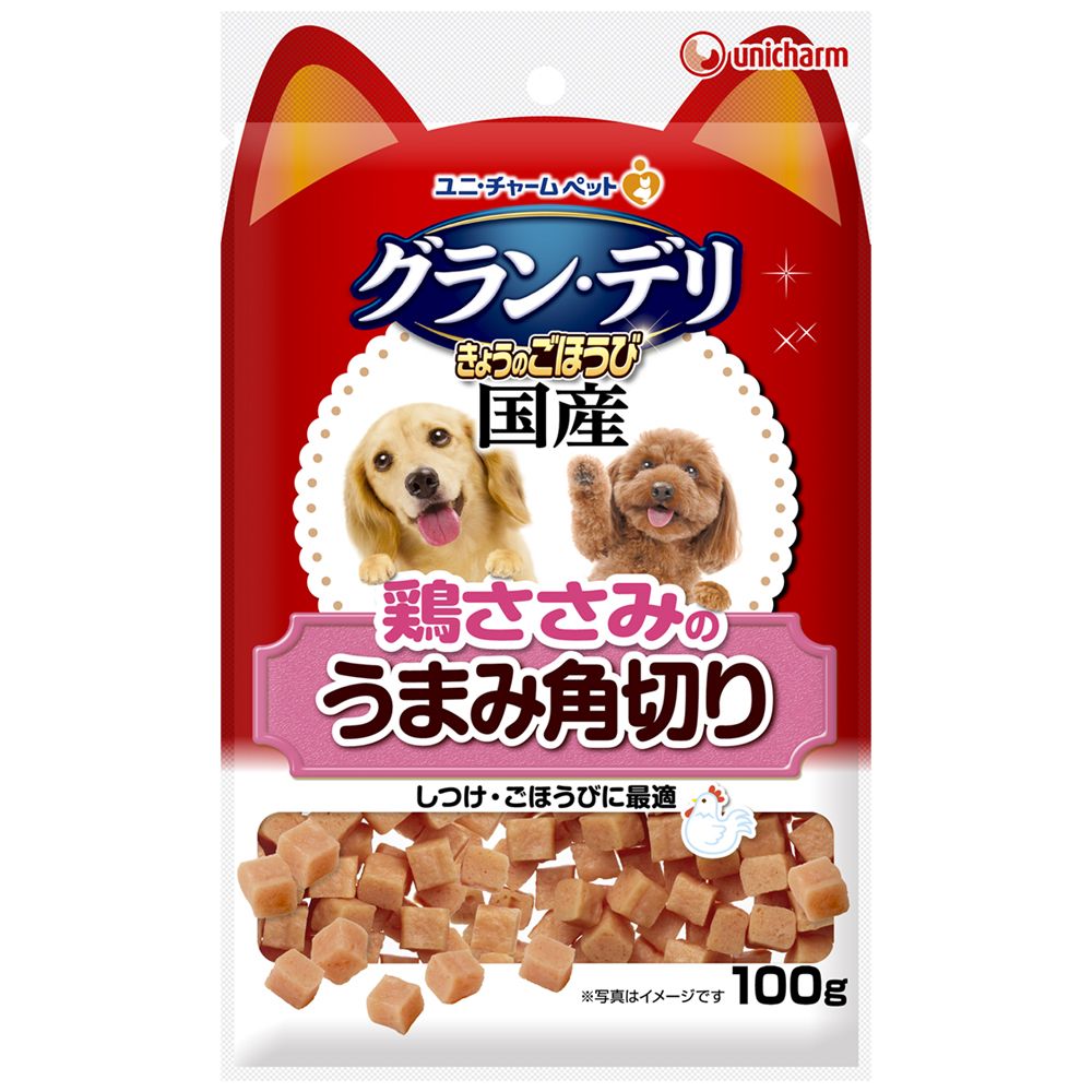 （まとめ買い）ユニ・チャーム グラン・デリ きょうのごほうび 鶏ささみのうまみ角切り100g 〔×12〕