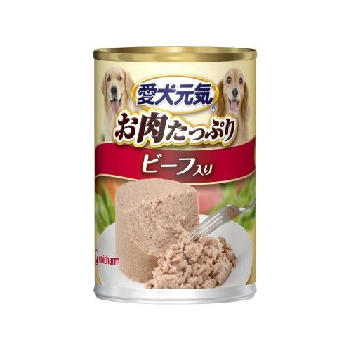 愛犬元気缶 味わいと健康プラス ビーフ 375g 犬用缶詰 ドッグフード