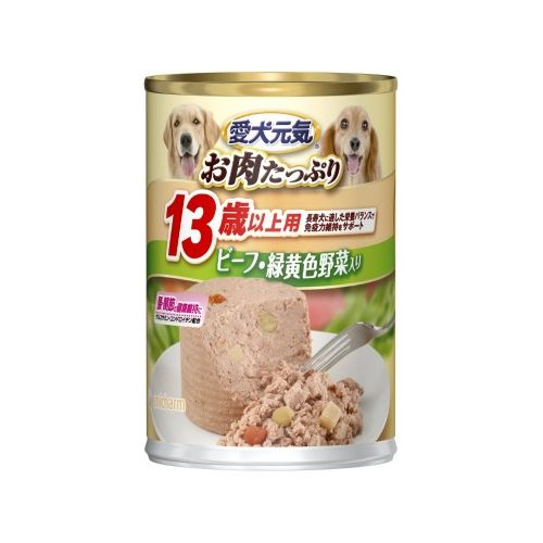 愛犬元気缶 13歳からの愛犬用 ビーフ＆チキン・野菜 375g 犬用缶詰 ドッグフード