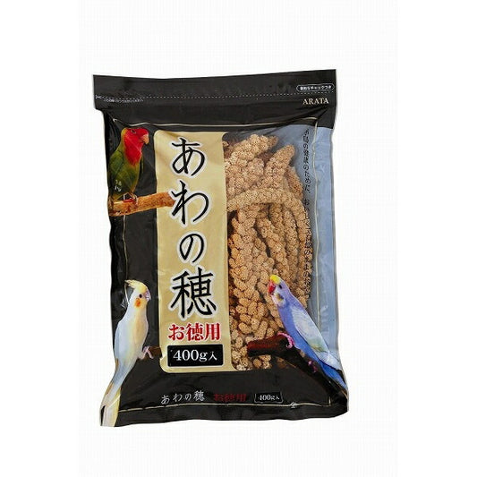 （まとめ買い）アラタ 小鳥用おやつ あわの穂 お徳用 400g 〔×5〕