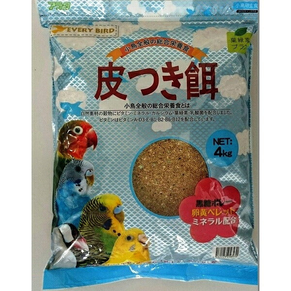 （まとめ買い）アラタ 小鳥用フード エブリバード 皮つき餌 4kg 猫用 〔×3〕